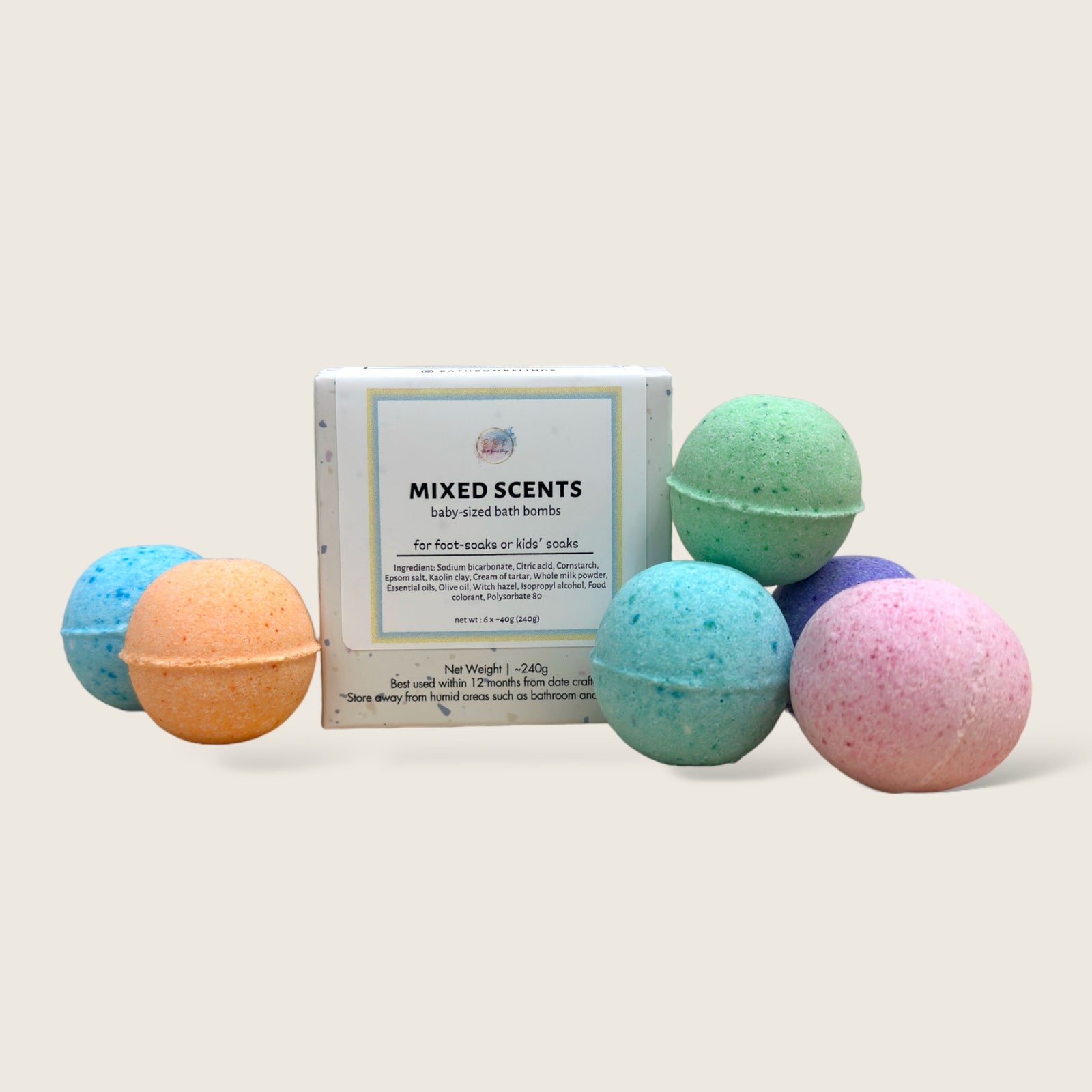 Mixed Scents Baby-sized Bath Bomb (6 per box)
