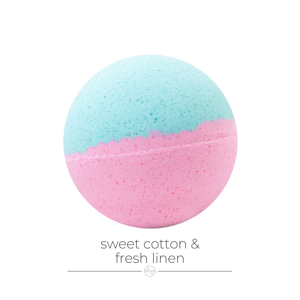 Peace and Bliss handmade bath bomb with cotton and linen scent Singapore