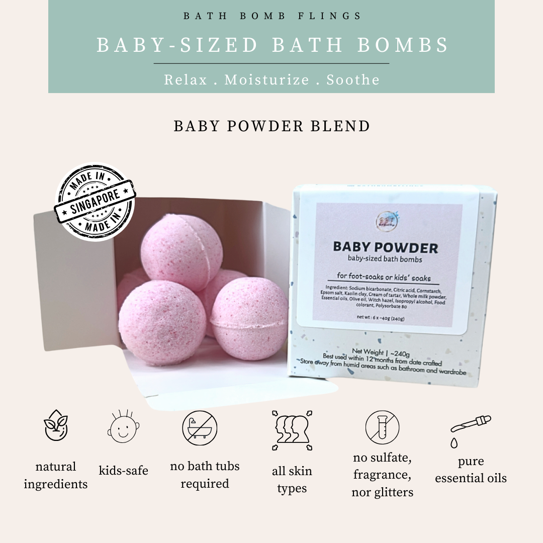 Baby Powder Baby-sized Bath Bomb (6 per box)