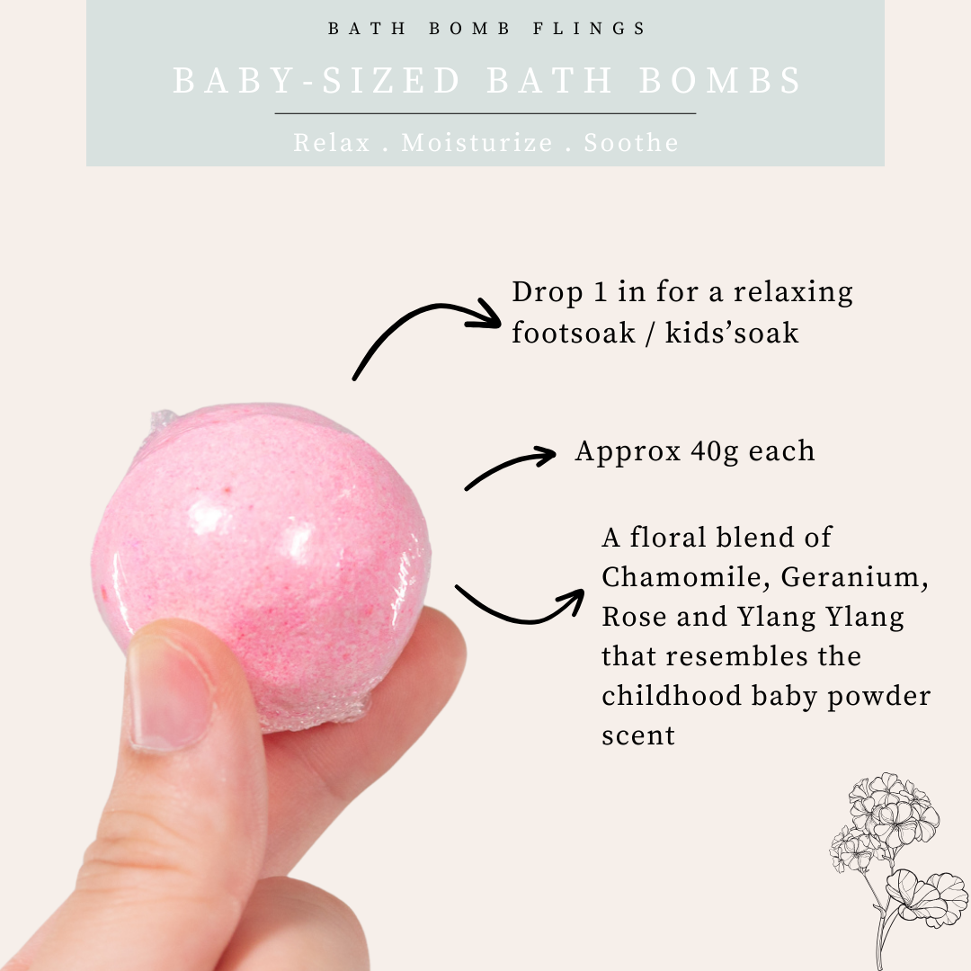 Natural Handmade in SG Foot Soak Baby Bath Bombs