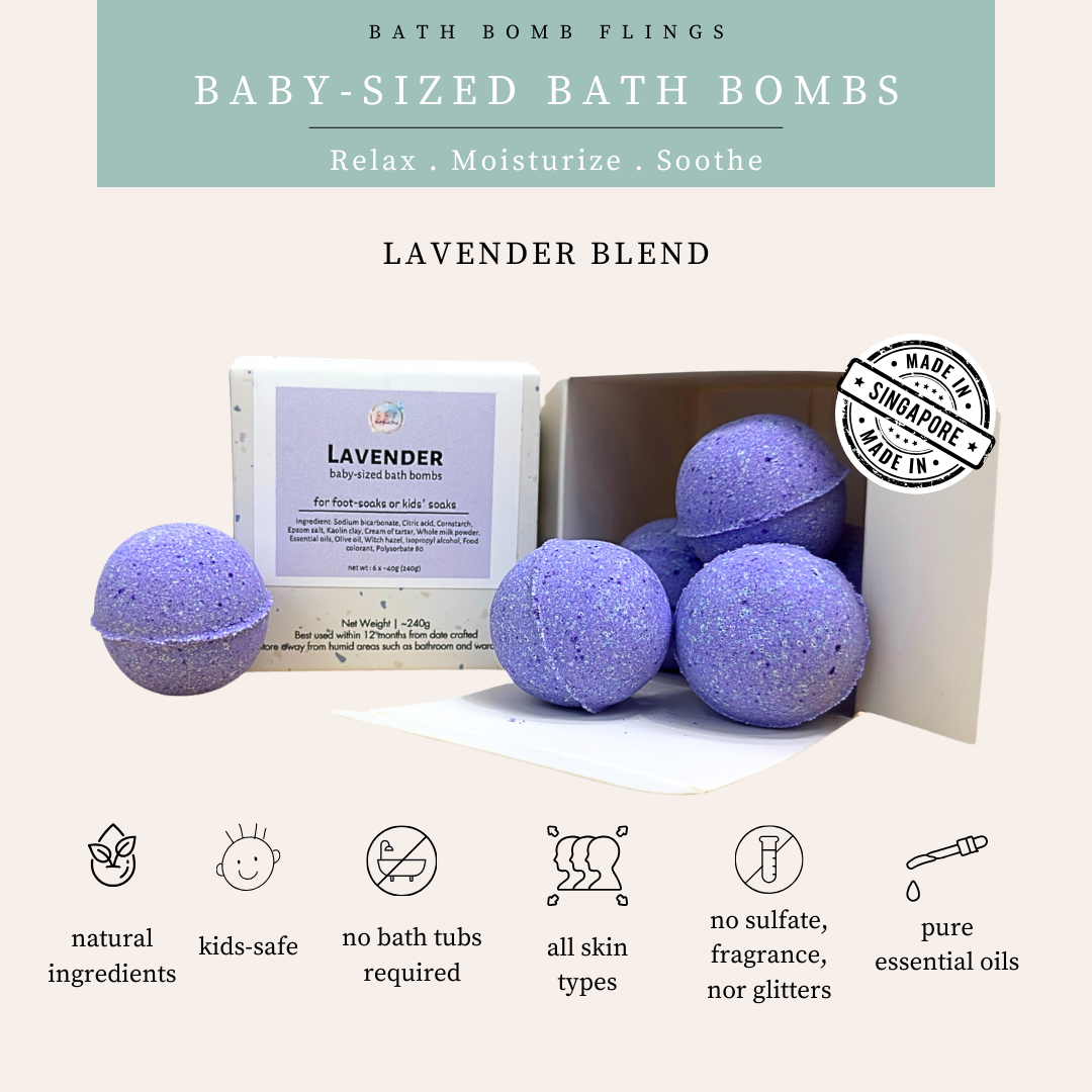 Lavender Baby-sized Bath Bomb (6 per box)