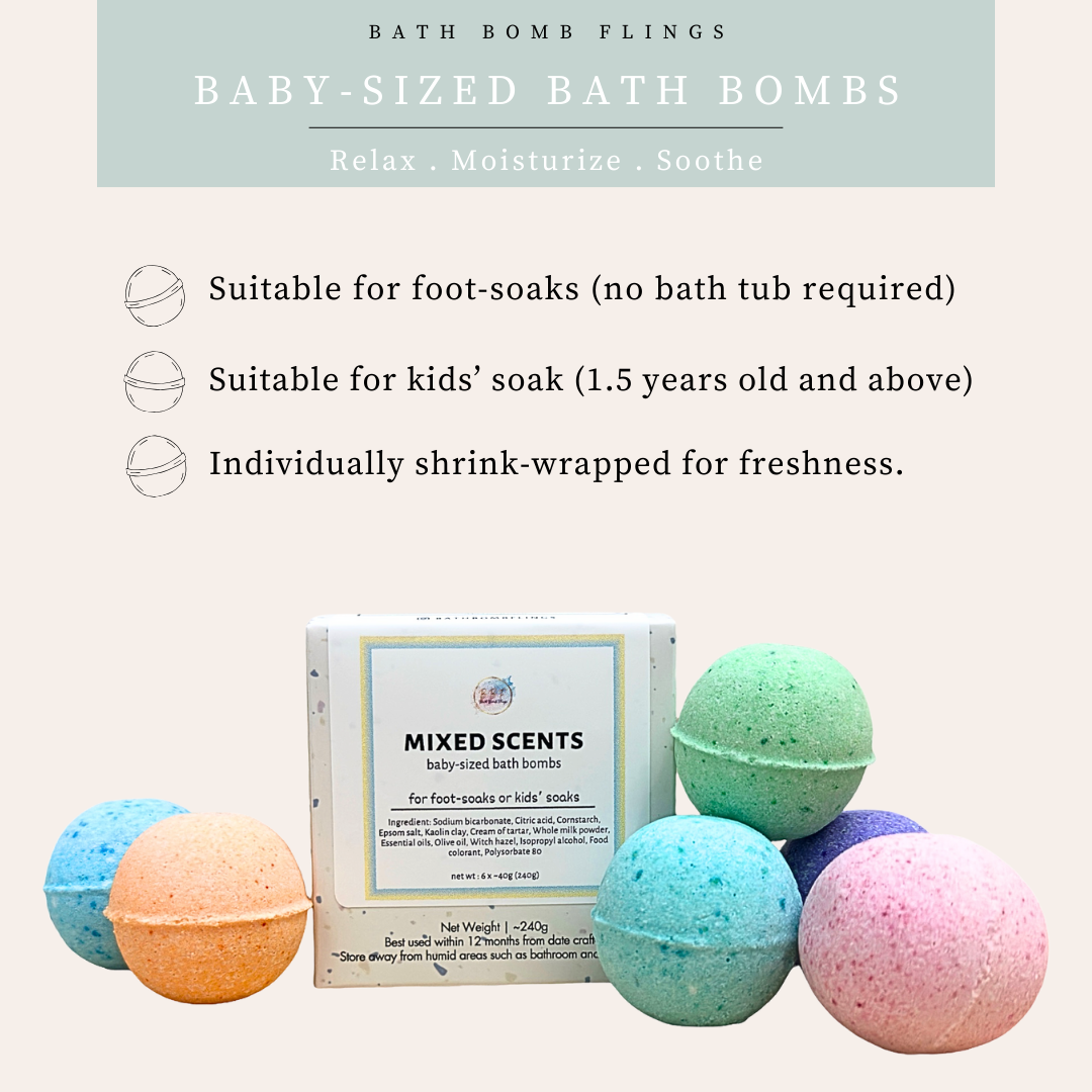 Mixed Scents Baby-sized Bath Bomb (6 per box)