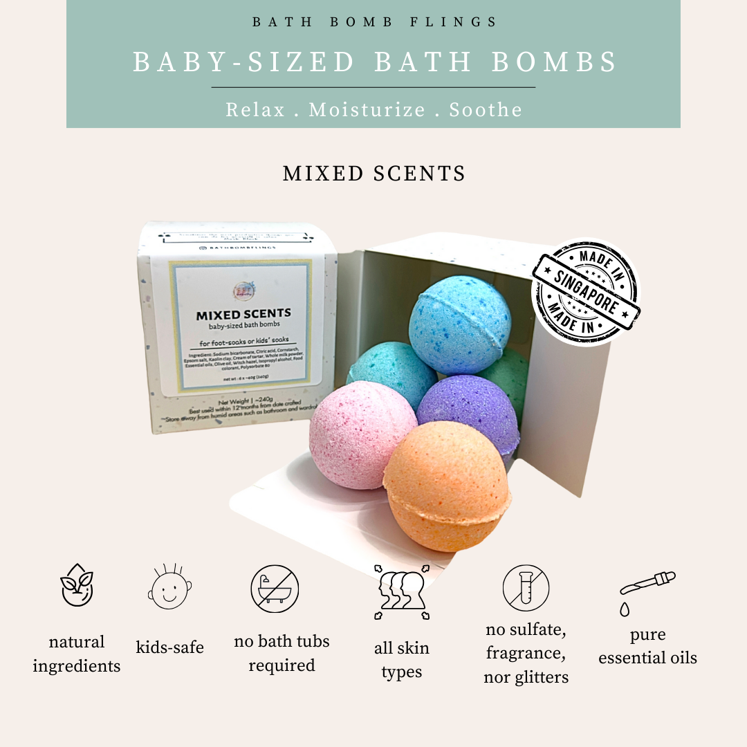 Mixed Scents Baby-sized Bath Bomb (6 per box)