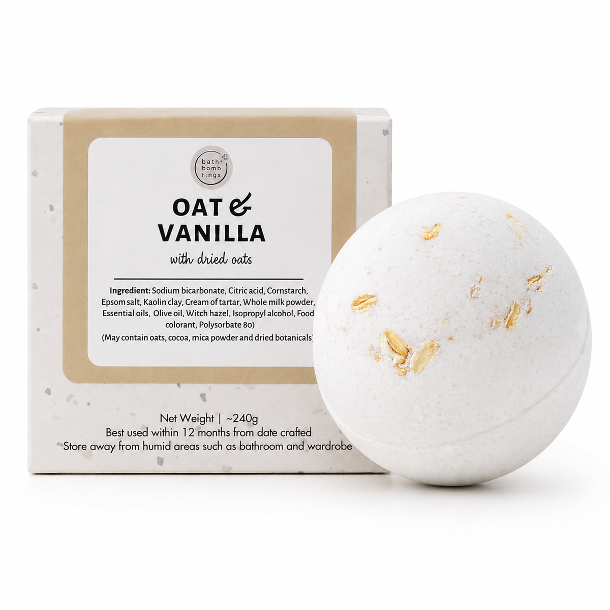 Oat & Vanilla Bath Bomb