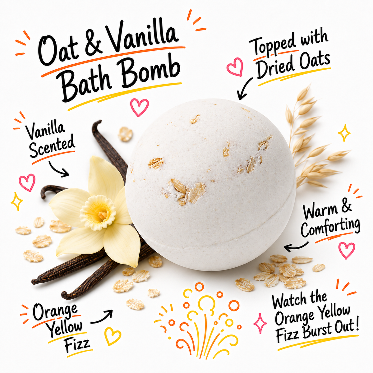 Oat & Vanilla Bath Bomb