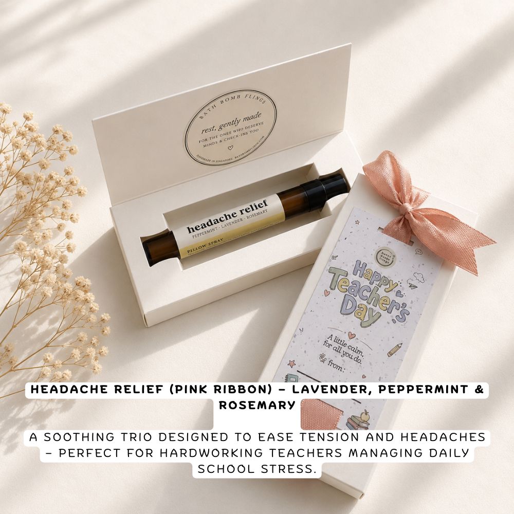 Headache Relief pillow mist: lavender, peppermint and rosemary to ease tension