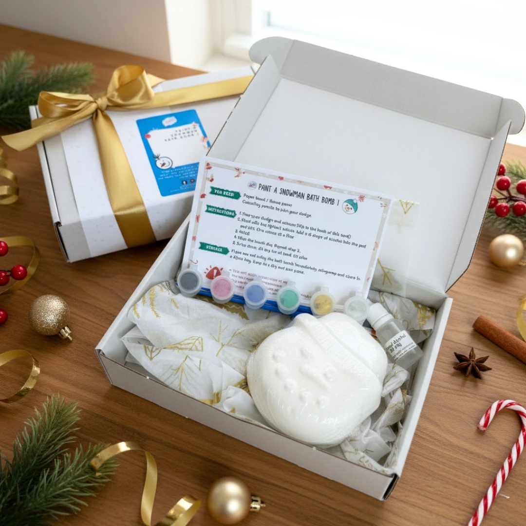 Snowman Bath Bomb Painting Kit