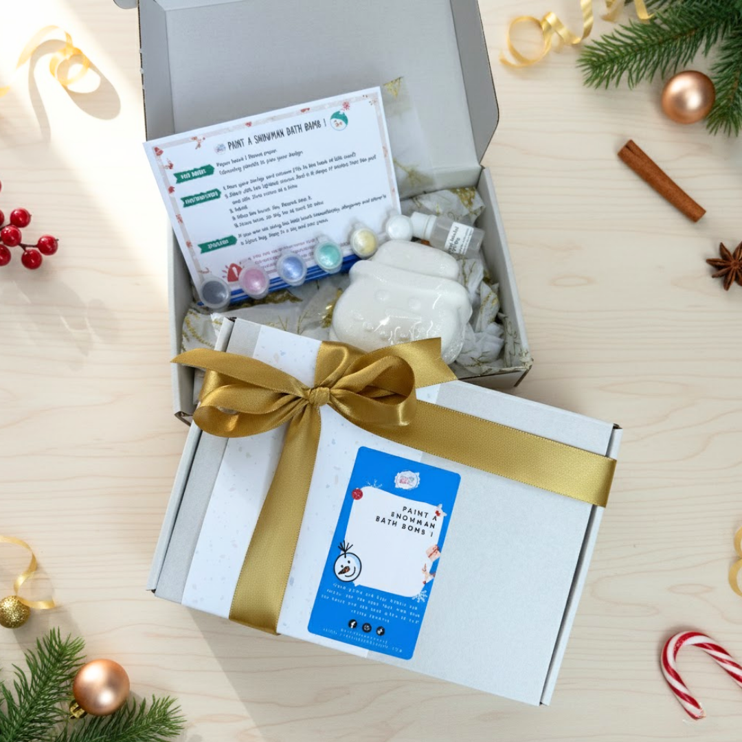 Snowman Bath Bomb Painting Kit