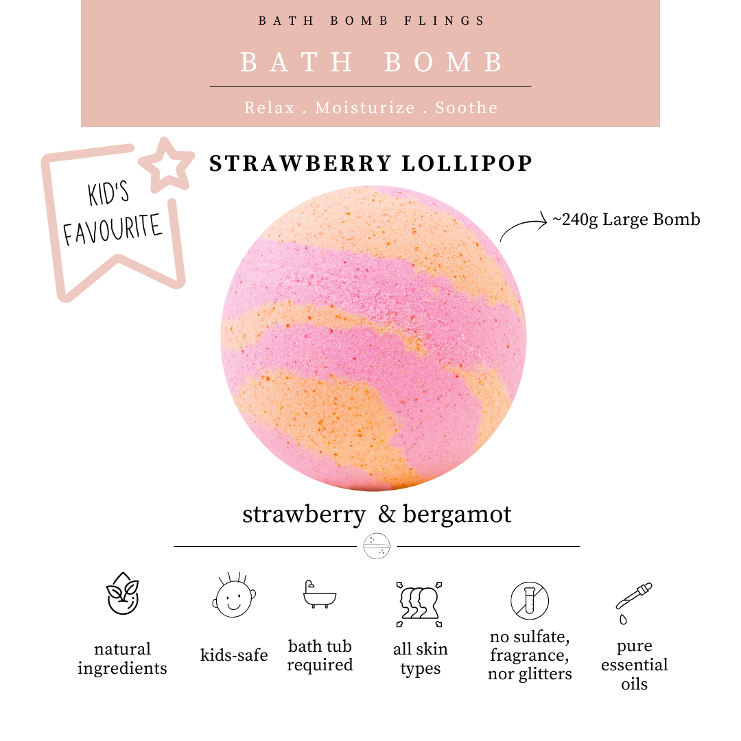 Strawberry Lollipop Bath Bomb